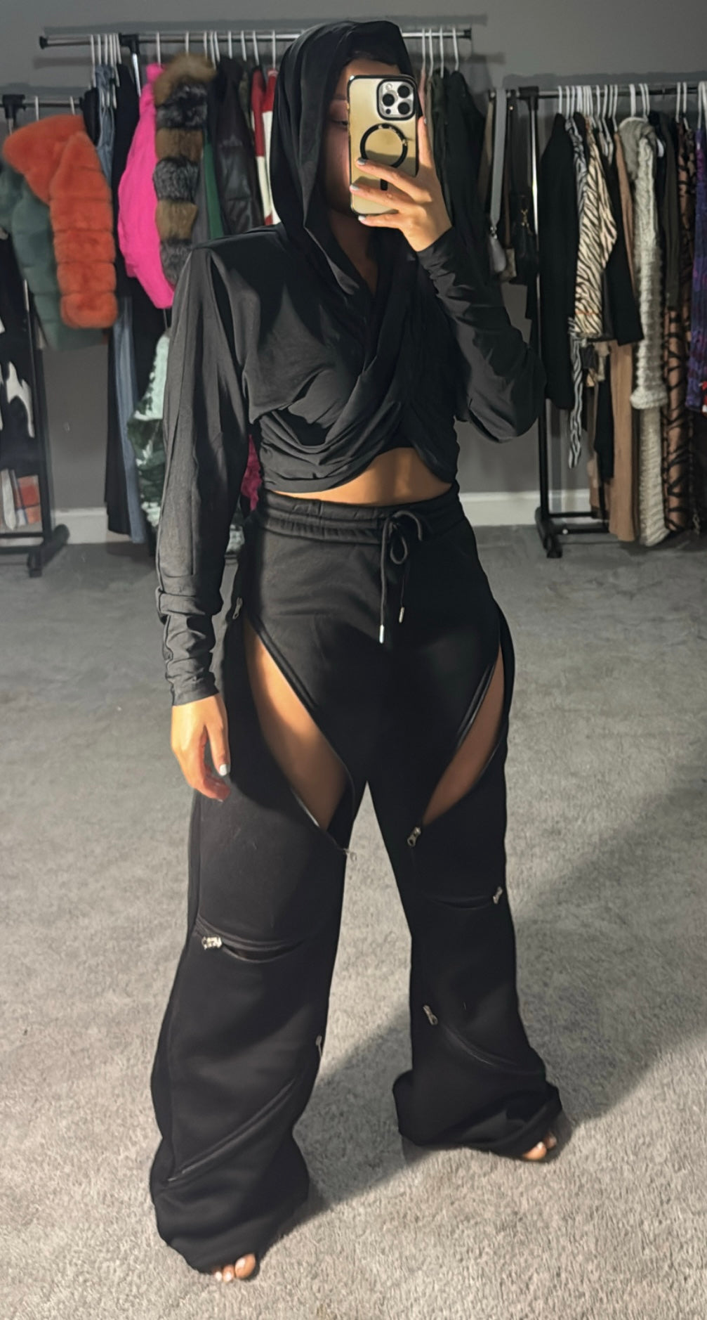 The "Zip Me Up" Sweatpants (Black)