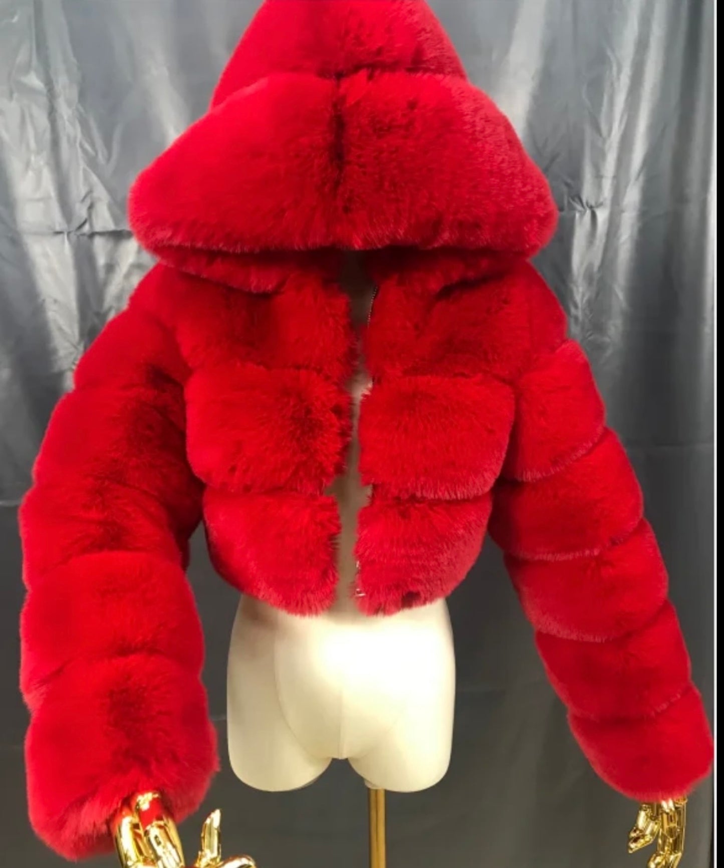 Faux Rabbit Fur - Red
